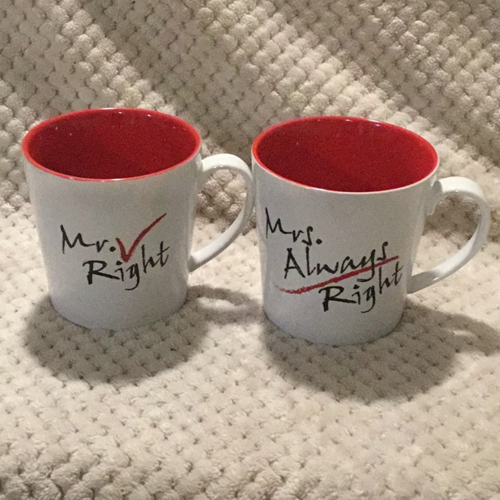 Mr. & Mrs. Right Coffee Mugs
